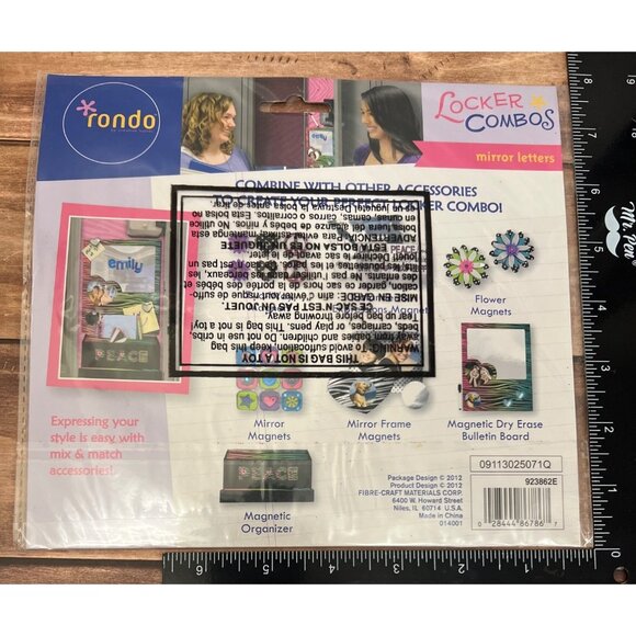 Locker Combos Mirror Letters Alphabet Set By Rondo 923862E - Picture 2 of 2